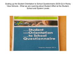 SOS-Q 2015 Power Point