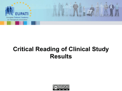 Critical Reading of Clinical Study Results