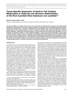 Tissue-Specific Expression of Head-to-Tail Cyclized
