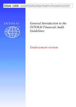 General Introduction to the INTOSAI Financial Audit