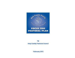 Holy Family Parish Focus 2015 Pastoral Plan