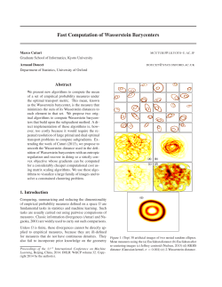 Fast Computation of Wasserstein Barycenters