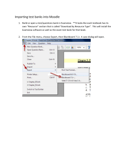 Importing from test banks