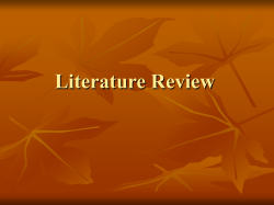 Literature Review Theory and Research