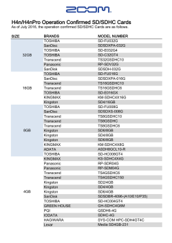 Compatible SD/SDHC Cards - Zoom