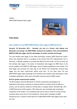 Now available: the new MSR145WD Wireless Data Logger by MSR
