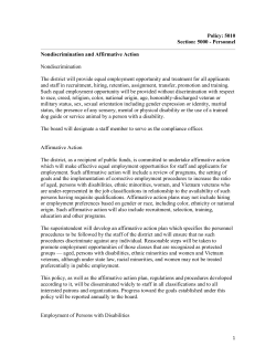 5010 Nondiscrimination and Affirmative Action