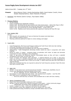 Sussex Rugby Game Development minutes Jan 2017