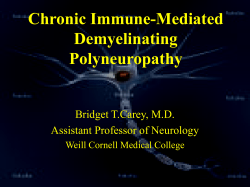 Chronic Immune-Mediated Demyelinating Polineuropathy