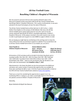 All-Star Football Game Benefiting Children`s Hospital of Wisconsin