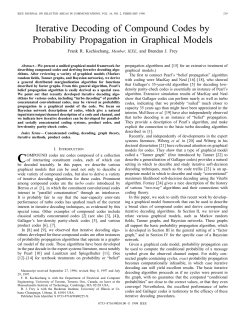 Iterative Decoding Of Compound Codes By Probability Propagation