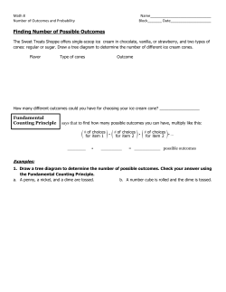 Finding Number of Possible Outcomes