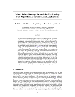 Mixed Robust/Average Submodular Partitioning: Fast Algorithms