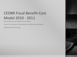 CEDBR Fiscal Benefit Cost model 2007