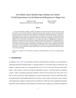 Are Online Labor Markets Spot Markets for Tasks