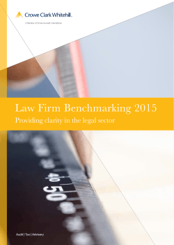Law Firm Benchmarking 2015