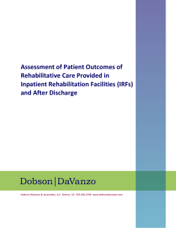 Dobson Davanzo Patient Outcomes of IRF Vs. SNF