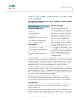 Financial Firm Makes Wise Money Move with New Phone System