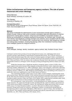 The determinants of union inclusiveness