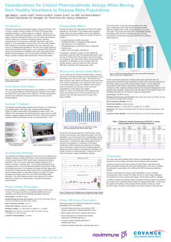 Considerations for Clinical Pharmacokinetic Assays When Moving
