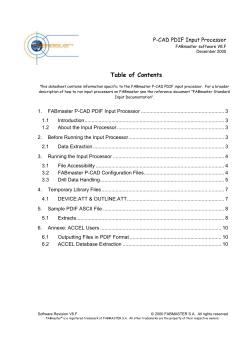 1. FABmaster P-CAD PDIF Input Processor