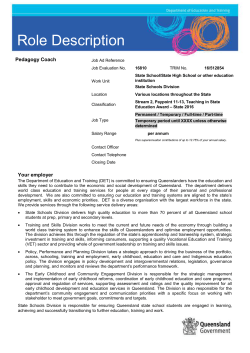 Pedagogy Coach - Education Queensland