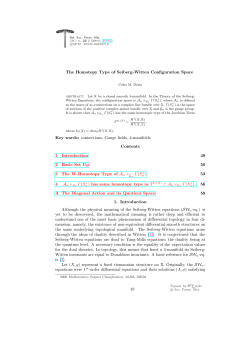 The Homotopy Type of Seiberg-Witten Configuration Space Key words