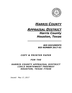 The Harris County Appraisal District is accepting sealed bids on a