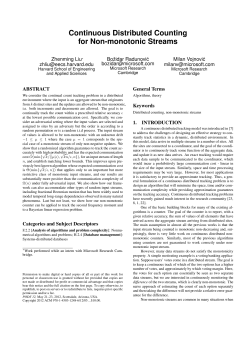 Continuous Distributed Counting for Non-monotonic