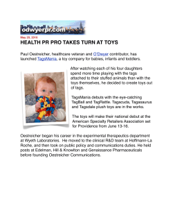 Healthcare PR Pro Takes Turn At Toys