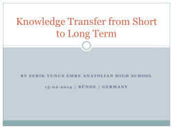 Transfer of Knowledge