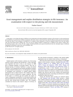 Asset management and surplus distribution strategies in life insurance