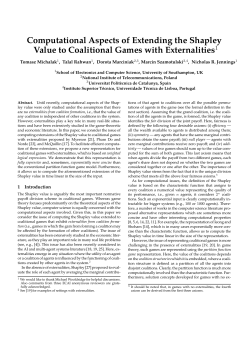 Computational Aspects of Extending the Shapley