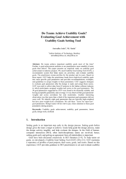 Do Teams Achieve Usability Goals? Evaluating Goal Achievement