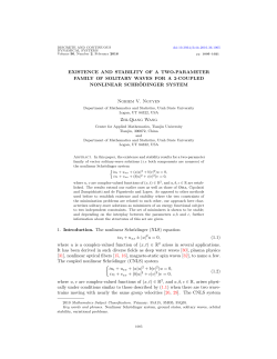 EXISTENCE AND STABILITY OF A TWO