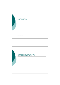 ISODATA What is ISODATA?