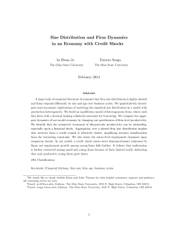 Size Distribution and Firm Dynamics in an Economy with Credit