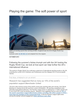 Playing the game: The soft power of sport