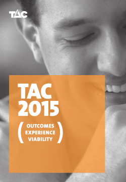 outcomes experience viability - Transport Accident Commission