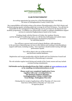 employment application form - Nottinghamshire County Cricket Club