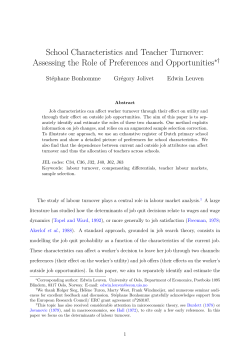 Assessing the Role of Preferences and Opportunitiesъ