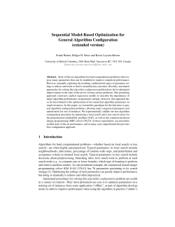 Sequential Model-Based Optimization for General Algorithm