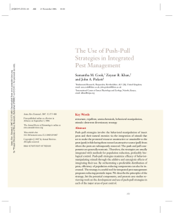 The Use of Push-Pull Strategies in Integrated Pest Management