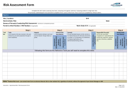 PBPL Risk Assessment Form