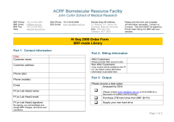 BRF-made library - ACRF Biomolecular Resource Facility