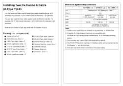 Installing Two Cards