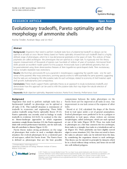Evolutionary tradeoffs, Pareto optimality and the morphology of