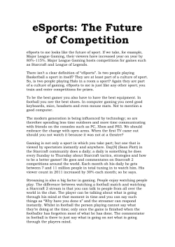 eSports: The Future of Competition