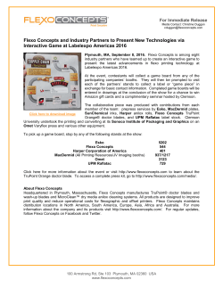 Flexo Concepts and Industry Partners to Present New Technologies