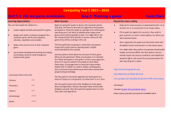 Unit 5.1 We are game developers Step 1